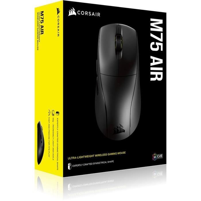 Souris gamer sans fil - CORSAIR - M75 AIR WIRELESS - Ultralégere - Noire