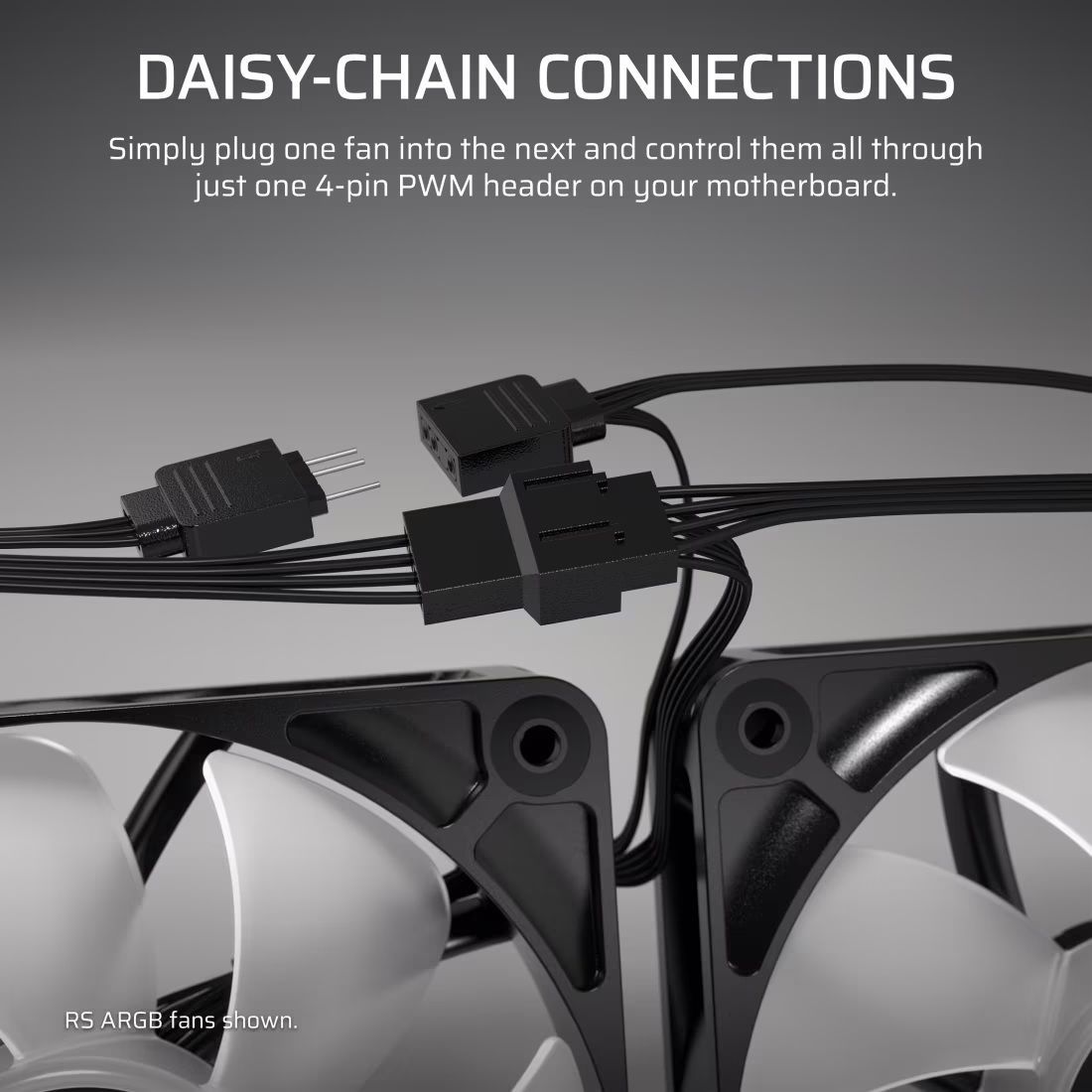 Pack de 3 ventilateurs PWM 120mm - CORSAIR - RS120 - Blanc