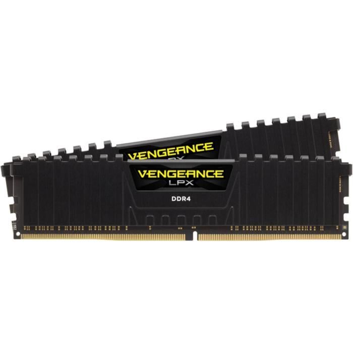 CORSAIR Mémoire PC DDR4 - Vengeance - 32 Go (2 x 16 Go) - 2666MHz - CAS 16 (CMK32GX4M2A2666C16)