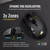 Souris Corsair Souris gaming sans fil CORSAIR IRONCLAW RGB WIRELESS Noir