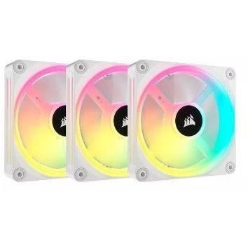 Ventilation PC - CORSAIR - QX RGB Series - iCUE LINK QX120 RGB WHITE - 120mm - Starter Kit