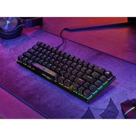 Clavier gaming optique et mécanique - CORSAIR - K65 PRO MINI - Rétroéclaire LED RGB - Switchs CORSAIR OPX - Noir
