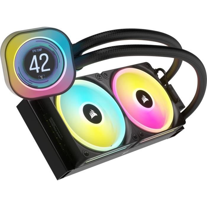 Water Cooling - CORSAIR - iCUE LINK H100i LCD AIO - Radiateur 240mm - Refroidissement Liquide pour CPU