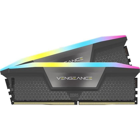 Mémoire RAM - CORSAIR - Vengeance RGB DDR5 RAM 32Go (2x16Go) 6000MHz CL36 AMD Expo Compatible iCUE - Gris (CMH32GX5M2E6000Z36)