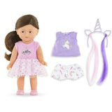 Mini poupée - COROLLE - Romy Licorne - 20 cm - senteur vanille - pret a offrir