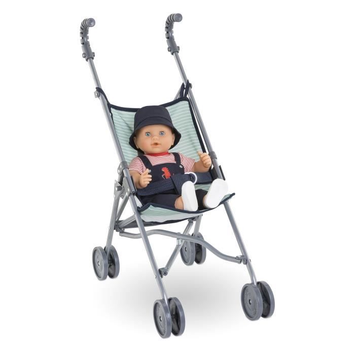 Poussette canne - COROLLE - Sauge - Légere - Pliable - Pour poupons 36/52 cm