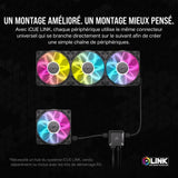 Refroidissement PC - CORSAIR - CO-9051023-WW - Kit d'extension ventilateurs PWM iCUE LINK RX140 RGB 140 mm White
