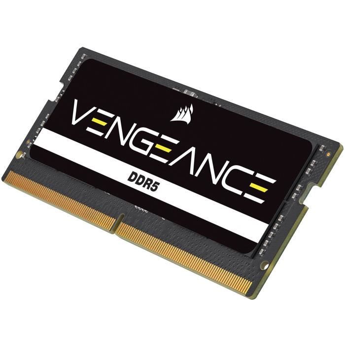 Mémoire RAM - CORSAIR - CMSX16GX5M1A5200C44 - VENGEANCE - DDR5 - 1 x16Go SODIMM - 5200MT/s - CL 44 - 1.1V