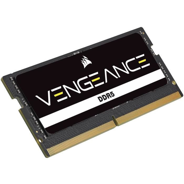 Mémoire RAM - CORSAIR - CMSX16GX5M1A5200C44 - VENGEANCE - DDR5 - 1 x16Go SODIMM - 5200MT/s - CL 44 - 1.1V
