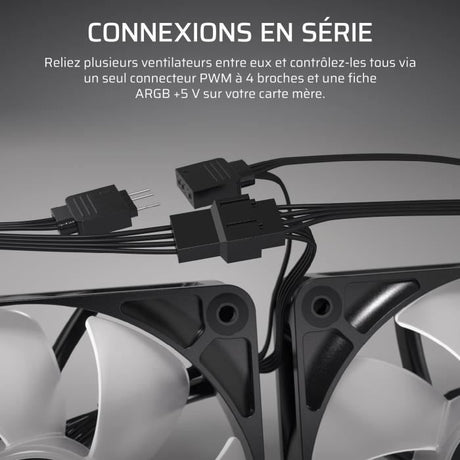 Refroidissement PC - CORSAIR - CO-9050186-WW - RS140 ARGB 140mm Single Pack Blanc