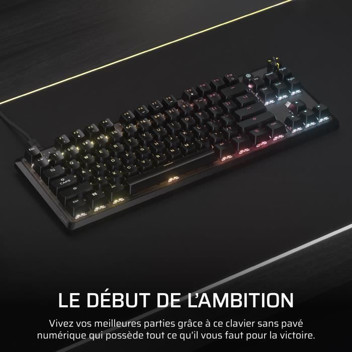 Clavier Gaming - CORSAIR - K70 Core TKL - RGB - Switchs MLX Red v2 - Filaire