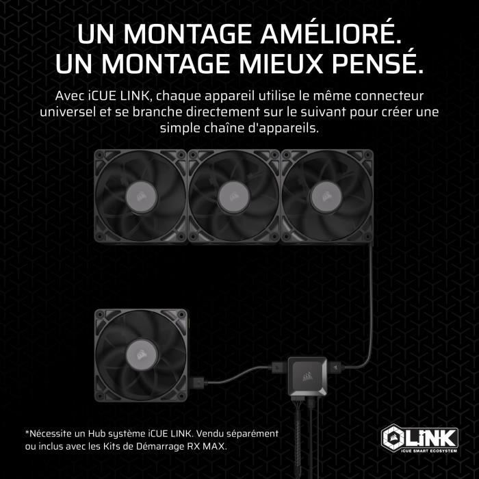 Refroidissement PC - CORSAIR - CO-9051041-WW - iCUE LINK RX120 Max Single Fan