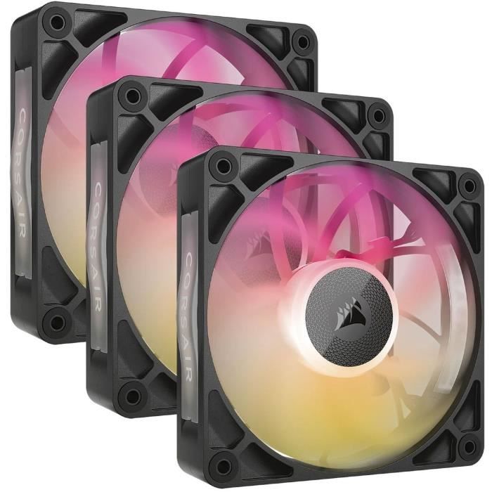 Refroidissement PC - CORSAIR - CO-9051034-WW - Kit de démarrage ventilateurs iCUE LINK RX120 RGB Max Triple Fan