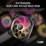 Refroidissement PC - CORSAIR - CO-9051035-WW - Kit de démarrage ventilateurs iCUE LINK RX140 RGB Max Single Fan