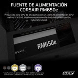 Alimentation PC - CORSAIR - RM650e - 650 Watts - Modulaire - Silencieuse