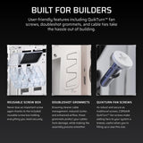 Boîtier PC ATX - CORSAIR - 5000T LX RGB - 3 Ventilateurs LX120 RGB - Éclairage Aurora RGB - Blanc