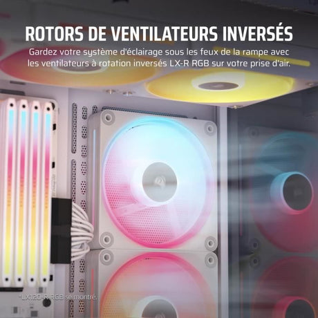Refroidissement PC - CORSAIR - CO-9051056-WW - iCUE LINK LX140R RGB white Dual Fan