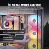 Refroidissement PC - CORSAIR - CO-9051056-WW - iCUE LINK LX140R RGB white Dual Fan