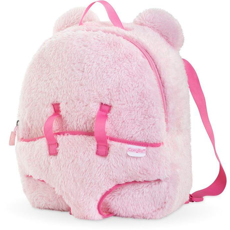 Sac a dos porte-poupon - COROLLE - Peluche rose pour poupon 30 cm - Des 3 ans
