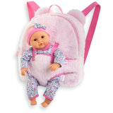 Sac a dos porte-poupon - COROLLE - Peluche rose pour poupon 30 cm - Des 3 ans