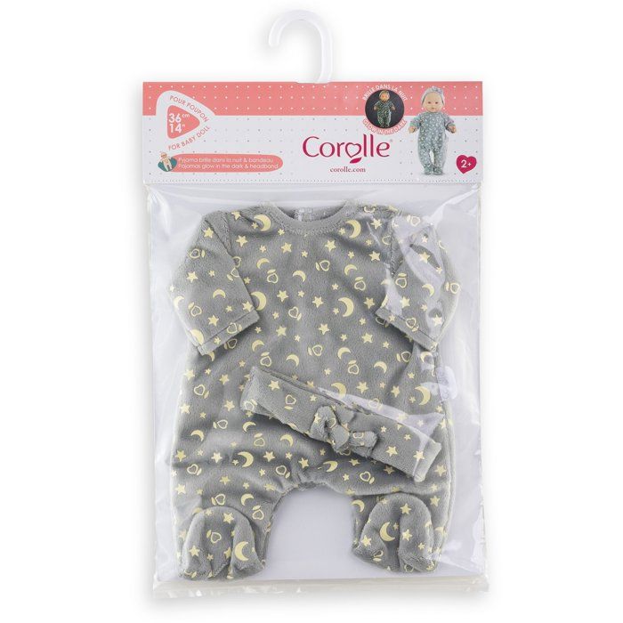 Pyjama - Corolle - Brille dans la Nuit - 36 cm - Étoiles phosphorescentes - Facile a enfiler