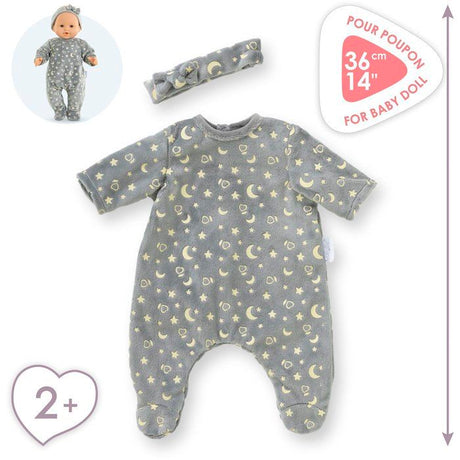 Pyjama - Corolle - Brille dans la Nuit - 36 cm - Étoiles phosphorescentes - Facile a enfiler