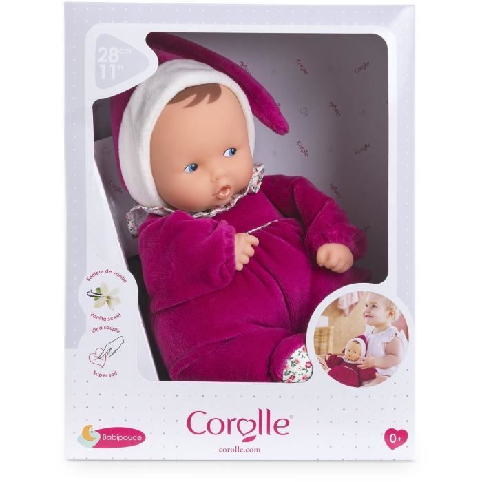 Doudou - COROLLE - Babipouce Rose Grenadine - 28 cm - senteur vanille - des la naissance
