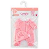 Pyjama Rose et Bonnet - COROLLE - Vetements - Pour Poupon 30cm - Des 18 mois
