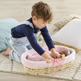 Accessoires poupons - COROLLE - Ensemble Couffin Peluche Rose - pour poupons 36 et 42 cm - des 3 ans