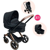 Landau 3-en-1 - COROLLE - Cybex Priam - Pour poupons de 36 a 42 cm - Gris - Des 3 ans