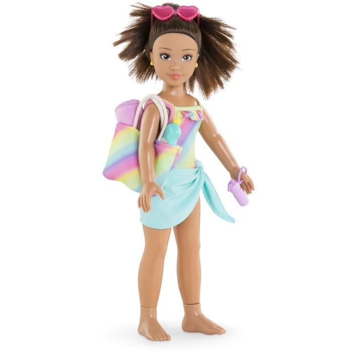 PoupÈe mannequin Luna a la plage - COROLLE GIRLS - 28 cm - 5 accessoires