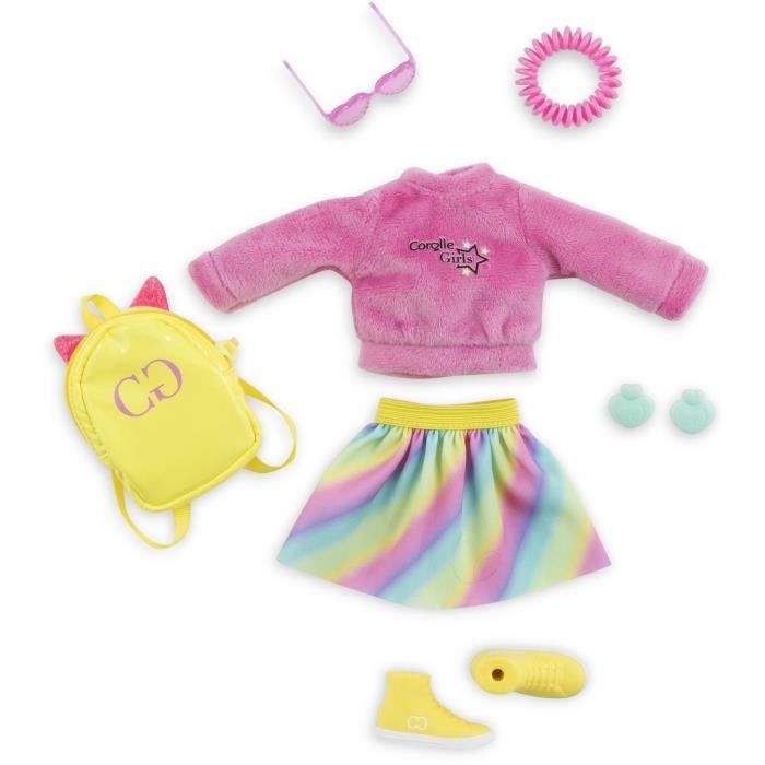 Accessoires poupée - COROLLE - Dressing fluo - Pour poupée mannequin 28 cm - 7 accessoires - Des 4 ans