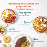 Friteuse sans huile COSORI - Dual Blaze Chef Edition - Capacité 6,4L - 12 programmes - 5 brochettes et 1 grille - 1700W - Noir