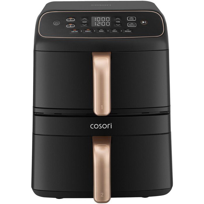 Friteuse sans huile COSORI - Turbo Tower Pro Smart Compact - Capacité 8,6L - 5 programmes - 2630W - Noir