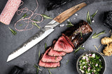 Couteau a viande - FORGED - KATAI - Acier VG10 - Manche en bois de racine - L 20,5 cm