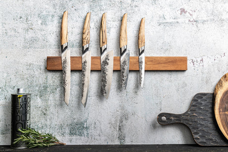 Couteau Santoku - FORGED - KATAI - Acier VG10 - Manche en bois de racine - L 14 cm