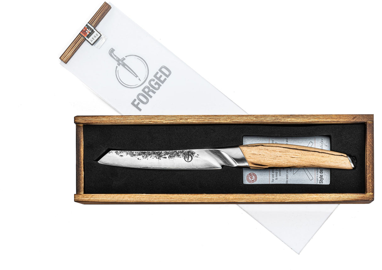 Couteau ménager - FORGED - KATAI - Acier VG10 - Manche en bois de racine - L 12,5 cm