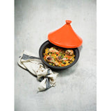 Tajine en fonte - COSY & TRENDY - Tous feux dont induction - Ø 30 cm - Orange / Noir
