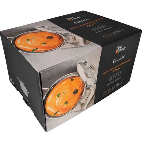 Marmite - COSY & TRENDY - CLASSIC - Acier inoxydable - ō24 cm - 7,14 L - Tous feux dont induction