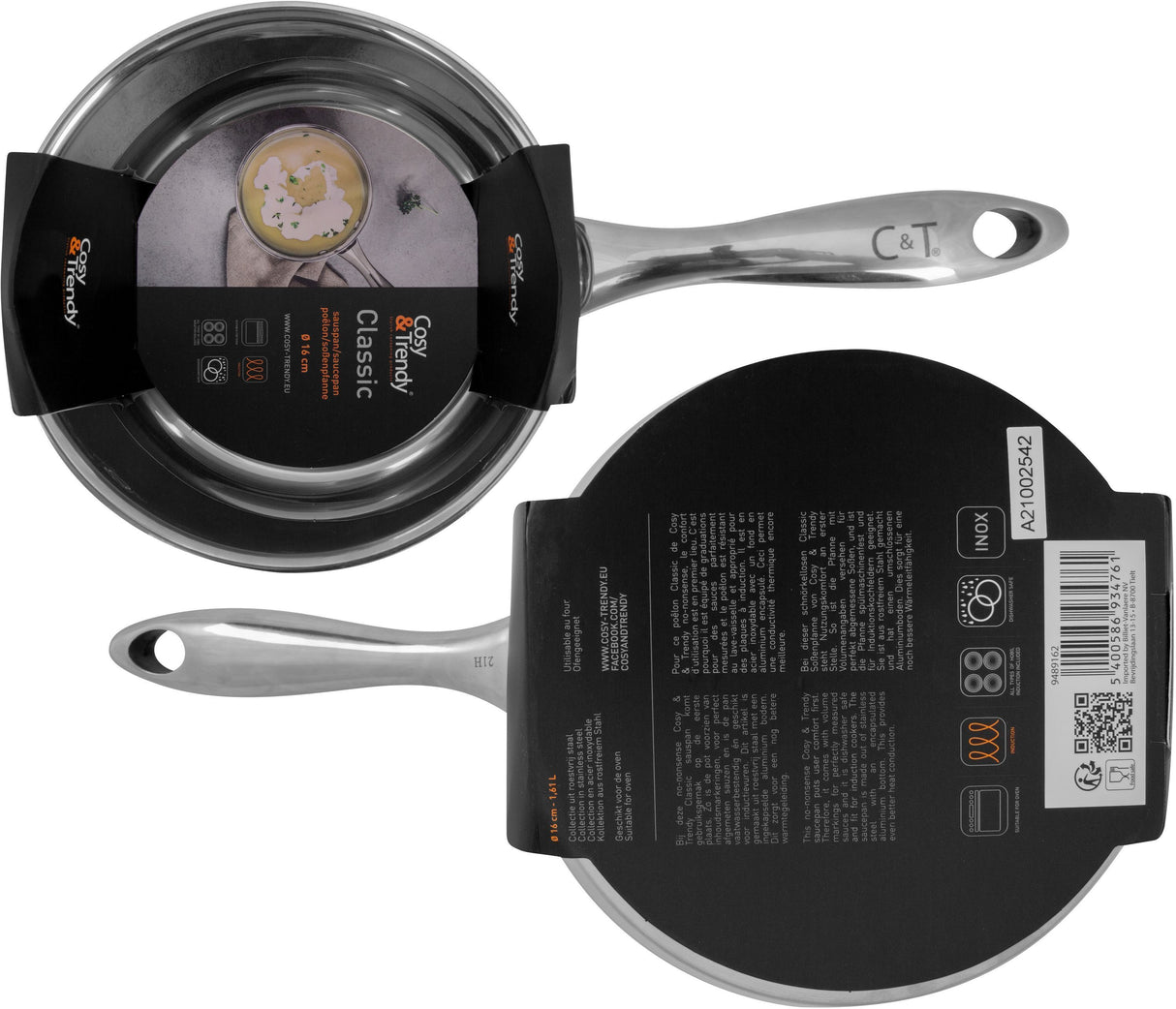 Casserole - COSY & TRENDY - CLASSIC - Acier inoxydable - Ø16 cm - 1,61 L - Tous feux dont induction