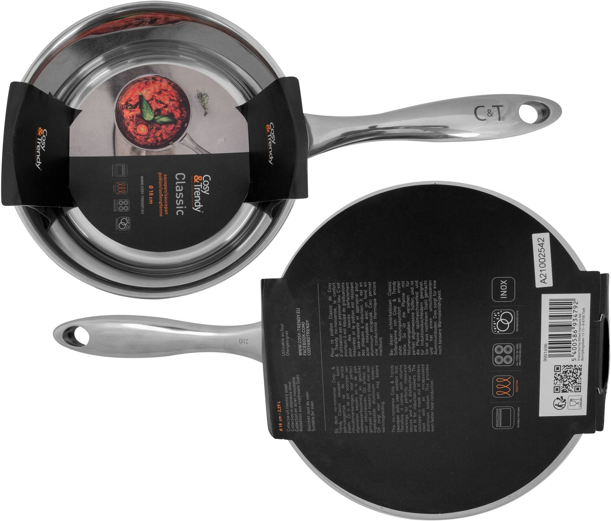 Casserole - COSY & TRENDY - CLASSIC - Acier inoxydable - Ø18 cm - 2,29 L - Tous feux dont induction