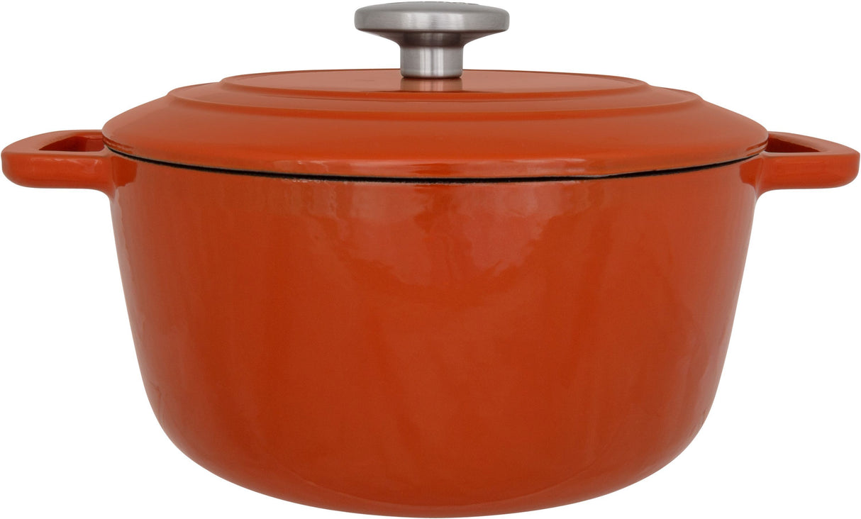 Cocotte avec couvercle - COSY & TRENDY - FONTESTIC - Fonte émaillée- Ř24 cm - 4,6 L - Tous feux dont induction - Rouille