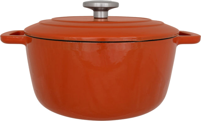 Cocotte avec couvercle - COSY & TRENDY - FONTESTIC - Fonte émaillée- Ř24 cm - 4,6 L - Tous feux dont induction - Rouille