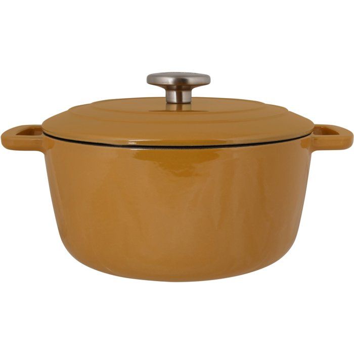 Cocotte avec couvercle - COSY & TRENDY - FONTESTIC - Fonte émaillée- Ř24 cm - 4,6 L - Tous feux dont induction - Ambre
