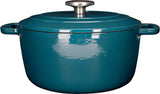 Cocotte avec couvercle - COSY & TRENDY - FONTESTIC - Fonte émaillée- Ø24 cm - 4,6 L - Tous feux dont induction - Bleu