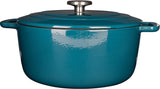 Cocotte avec couvercle - COSY & TRENDY - FONTESTIC - Fonte émaillée- Ø28 cm - 6,15 L - Tous feux dont induction - Bleu