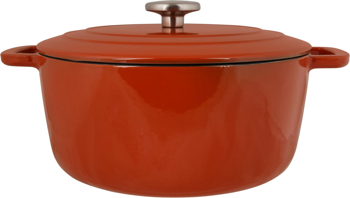 Cocotte avec couvercle - COSY & TRENDY - FONTESTIC - Fonte émaillée- Ø28 cm - 6,15 L - Tous feux dont induction - Rouille