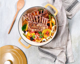 Cocotte avec couvercle - COSY & TRENDY - FONTESTIC - Fonte émaillée- Ø28 cm - 6,15 L - Tous feux dont induction - Ambre