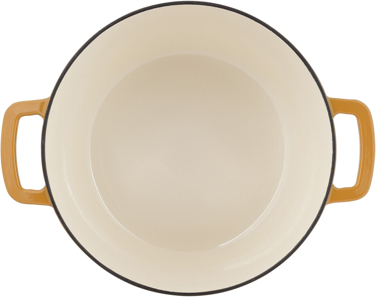 Cocotte avec couvercle - COSY & TRENDY - FONTESTIC - Fonte émaillée- Ø28 cm - 6,15 L - Tous feux dont induction - Ambre