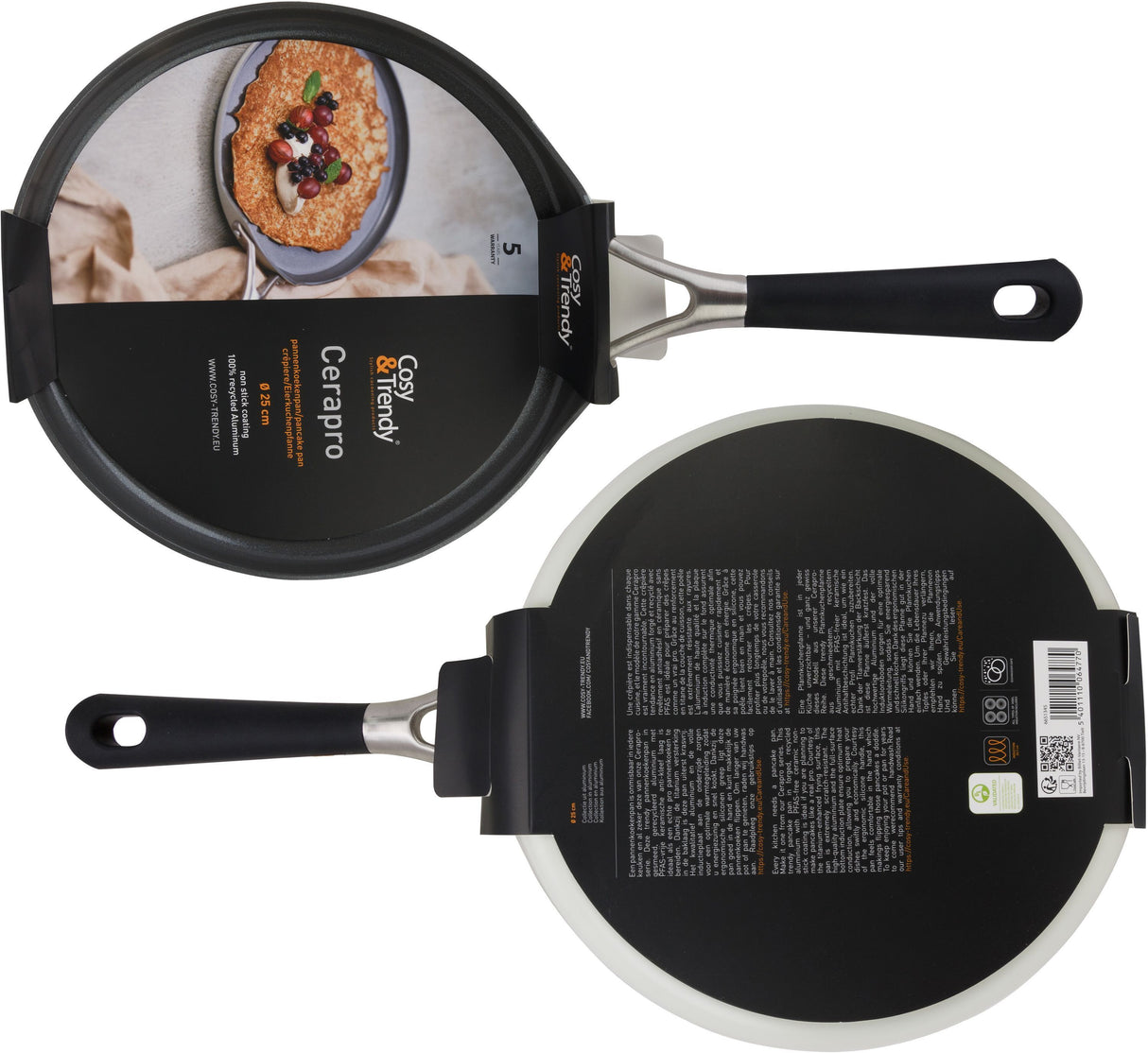 Crépiere - COSY & TRENDY - CERAPRO - Aluminium recyclé - Ø25 cm - Tous feux dont induction